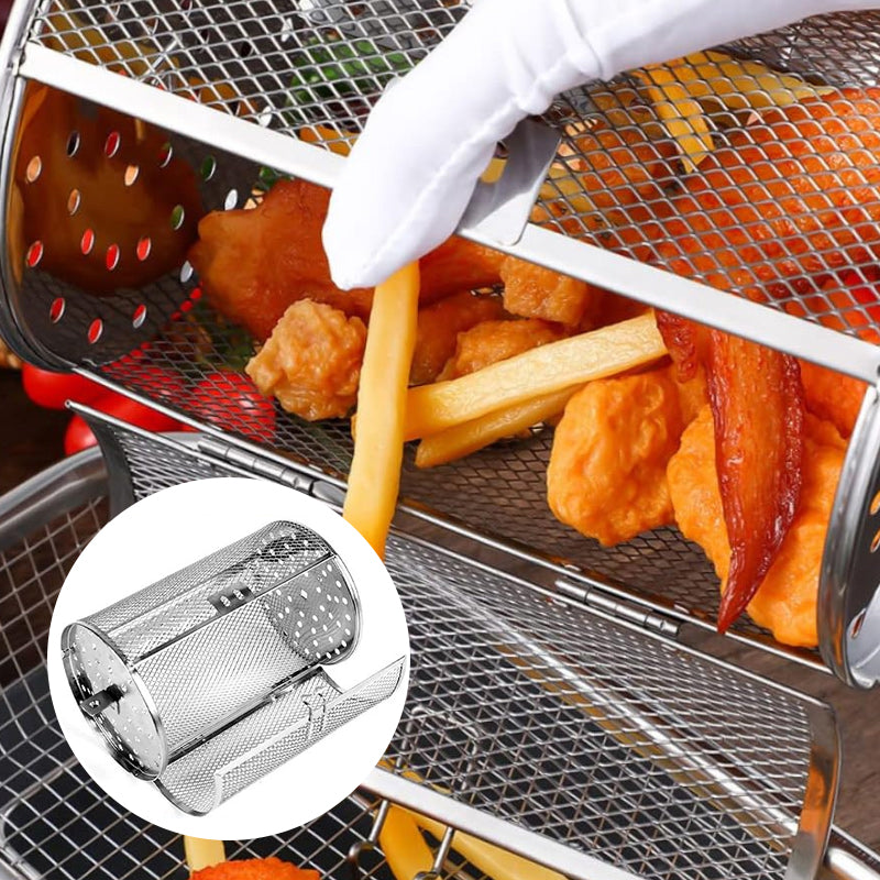 Roterende grill i rustfritt stål